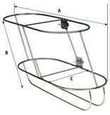 RVS Fenderhouder voor 2 fenders