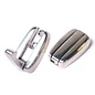 2x RVS kleurige garderobe haakjes / jashaken / kapstokhaakjes aluminium enkele haak 3,8 x 3 cm | Fun en Feest