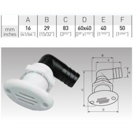 Kunststof tankontluchter / Haaks