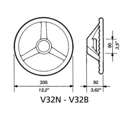 Kunststof stuurwiel - V32