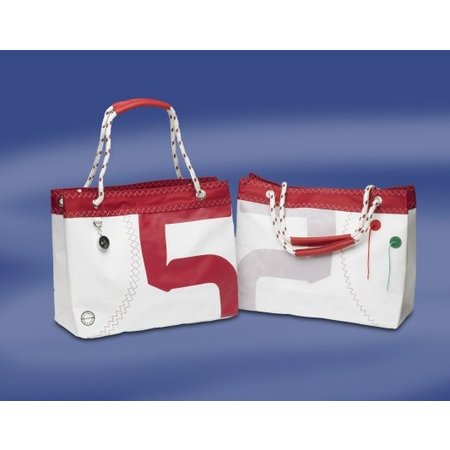 Trend Marine Zeildoek Boodschappentas met Handvat