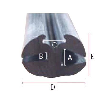 Peesrubber 4/5mm - Zwart