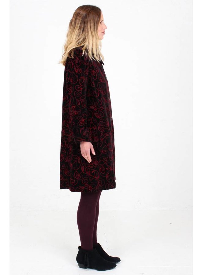 JABA Embroidered Velvet Coat