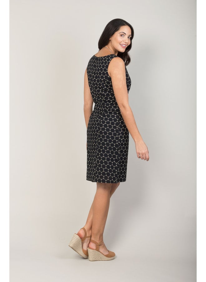 Jaba Nicole Dress in Black Honeycomb