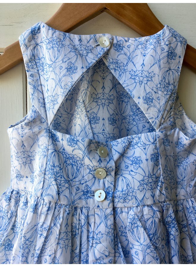 Jaba Kids Amelie Dress in Blue Flower