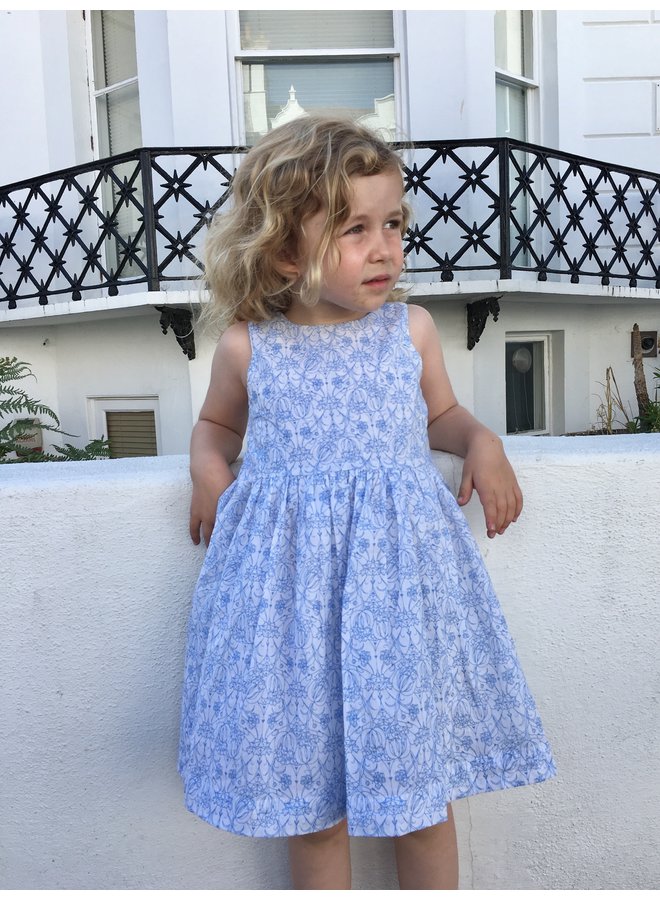 Jaba Kids Amelie Dress in Blue Flower