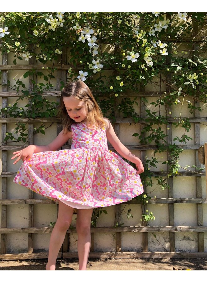 Lauran Dress in Pink Flowers