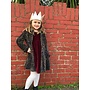 Jaba Kids Velvet Coat in Leopard