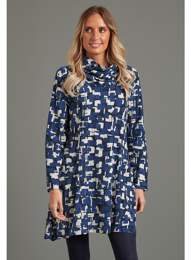 Adini Tilda Tunic in Chequerboard Blue 