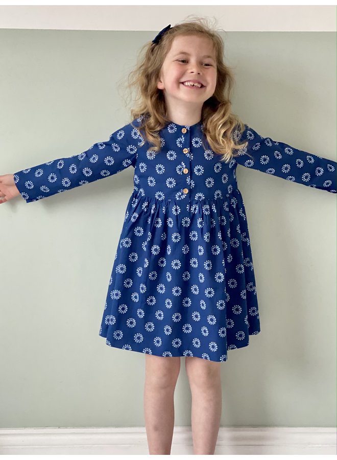 Jaba Kids Tabitha Dress in Blue Spots