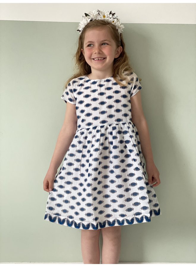 Jaba Kids Thea Dress in Buti Blue