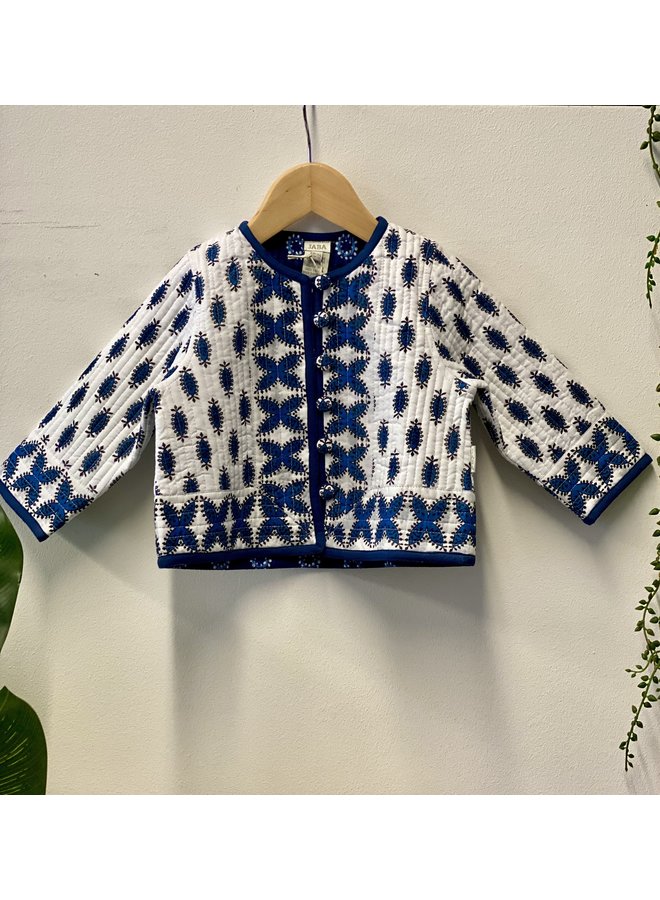 Jaba Kids Reversible Jacket in Buti Blue