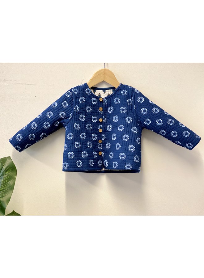 Jaba Kids Reversible Jacket in Buti Blue