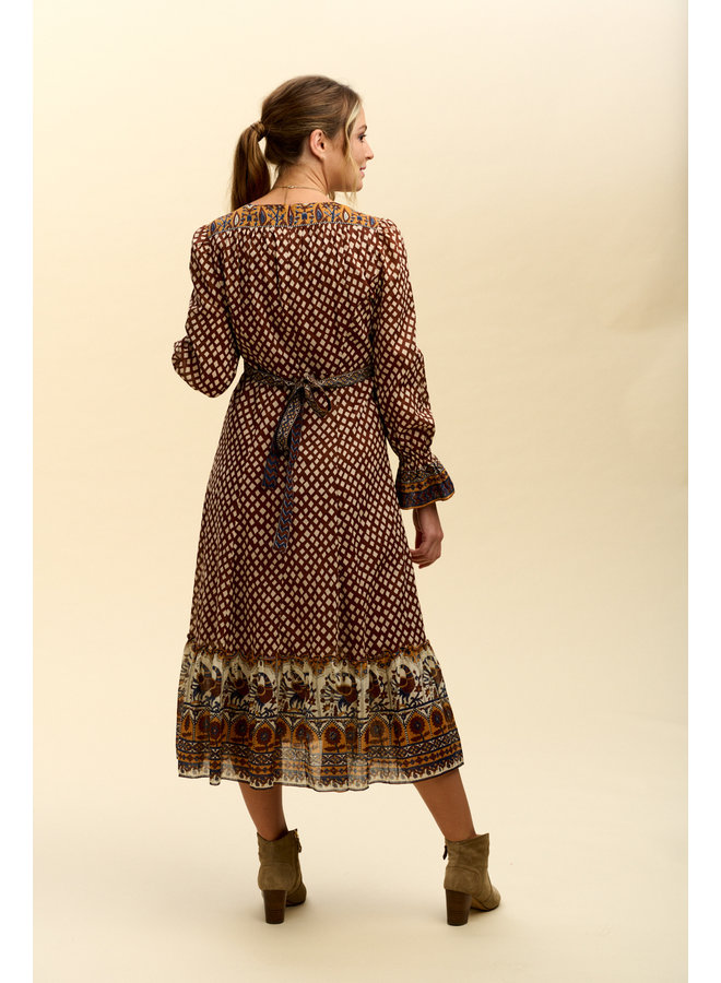 Jaba Freya Dress in Rust