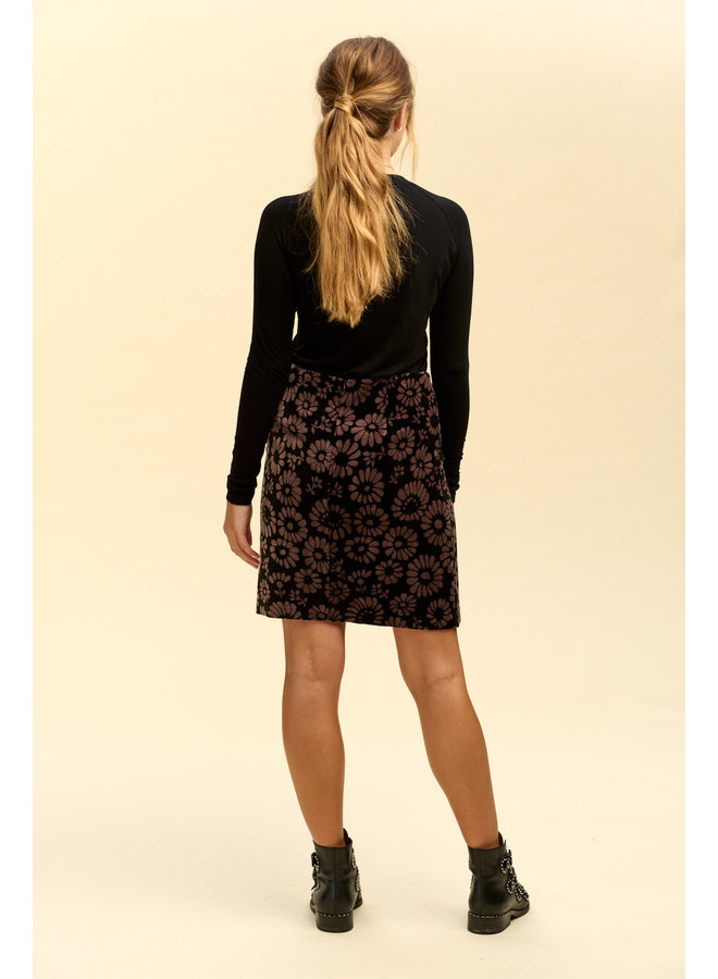 Jaba Velvet Skirt in FallFlower