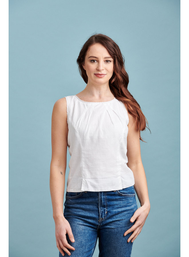 Jaba Leila Top in White