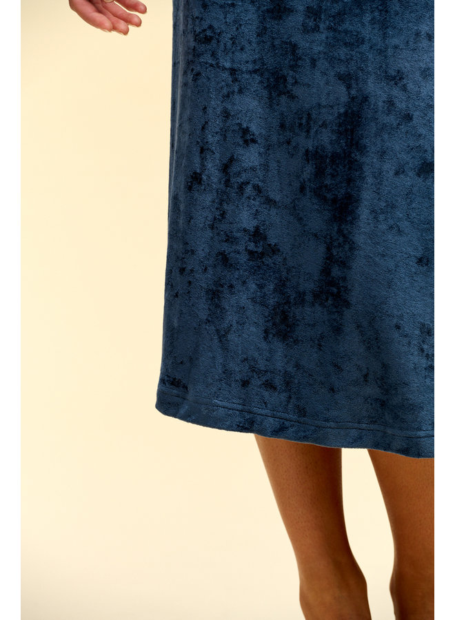 Jaba Ella Slip Skirt  Blue Velvet