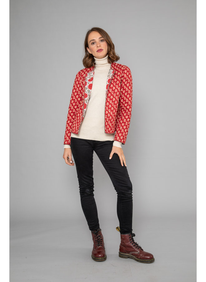 Jaba Reversible Jacket in Red Poppy