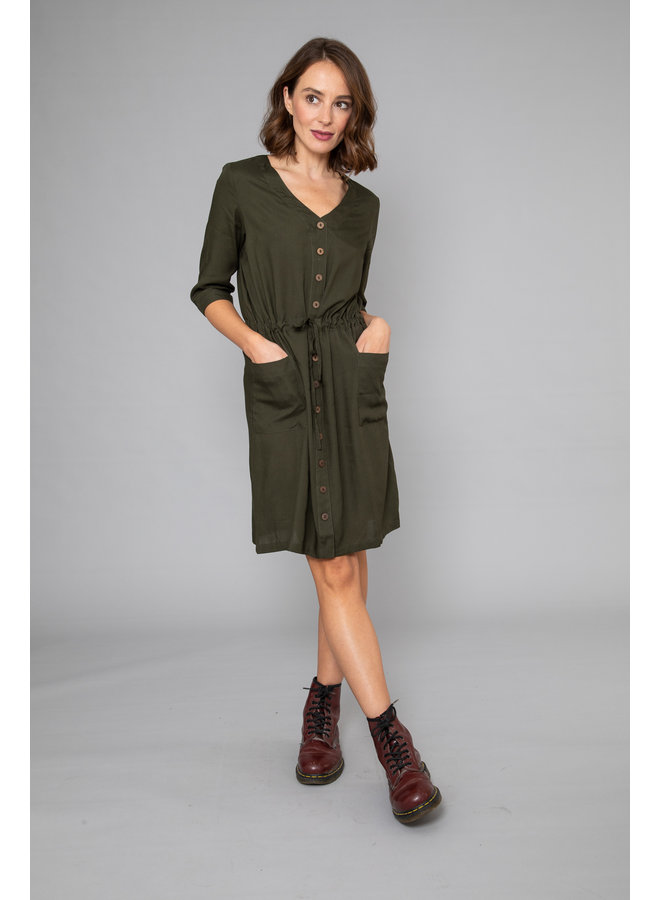 Jaba Polly Dress in Khaki