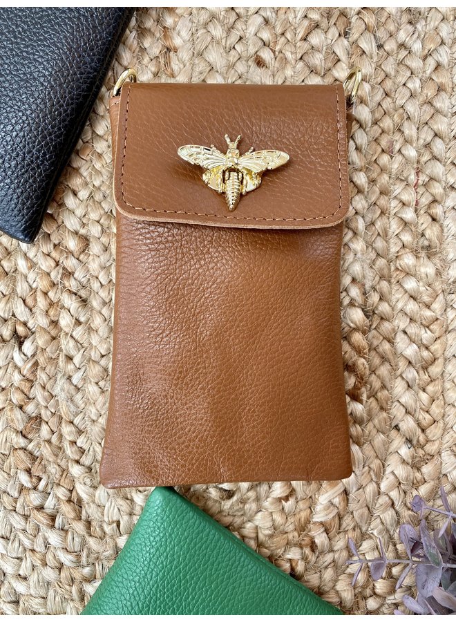 Leather Bee Pouch