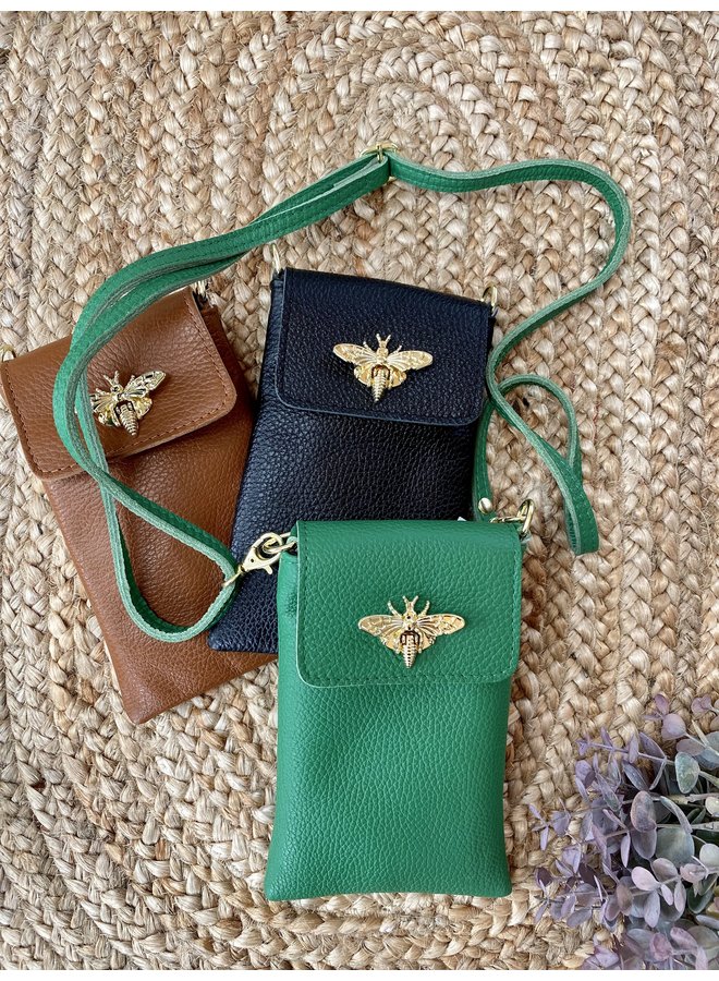 Leather Bee Pouch