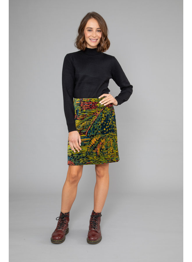Jaba Velvet Skirt - Shallows