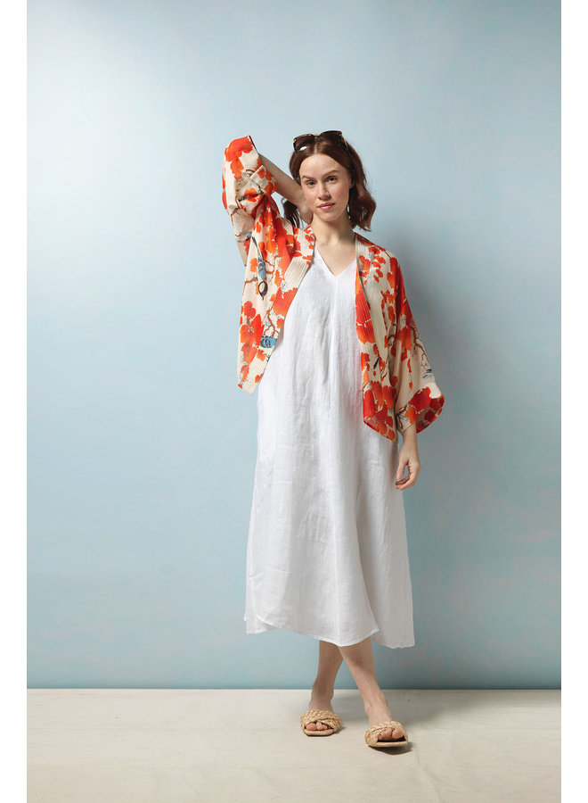 One Hundred Stars Kimono - Acer Red