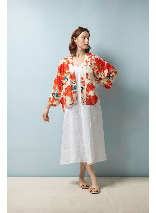 One Hundred Stars Kimono - Acer Red