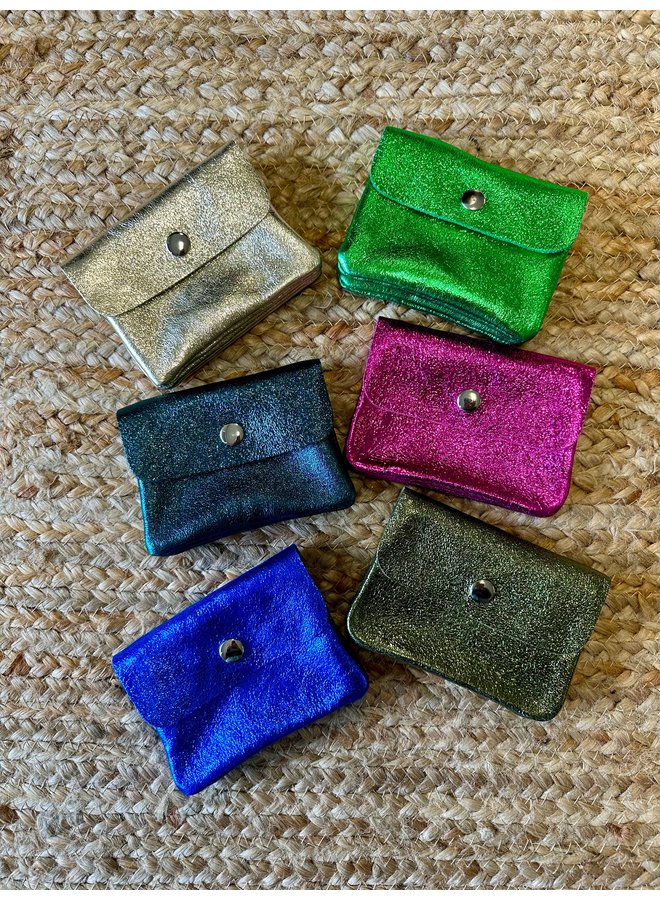 Metallic Leather Coin Purse