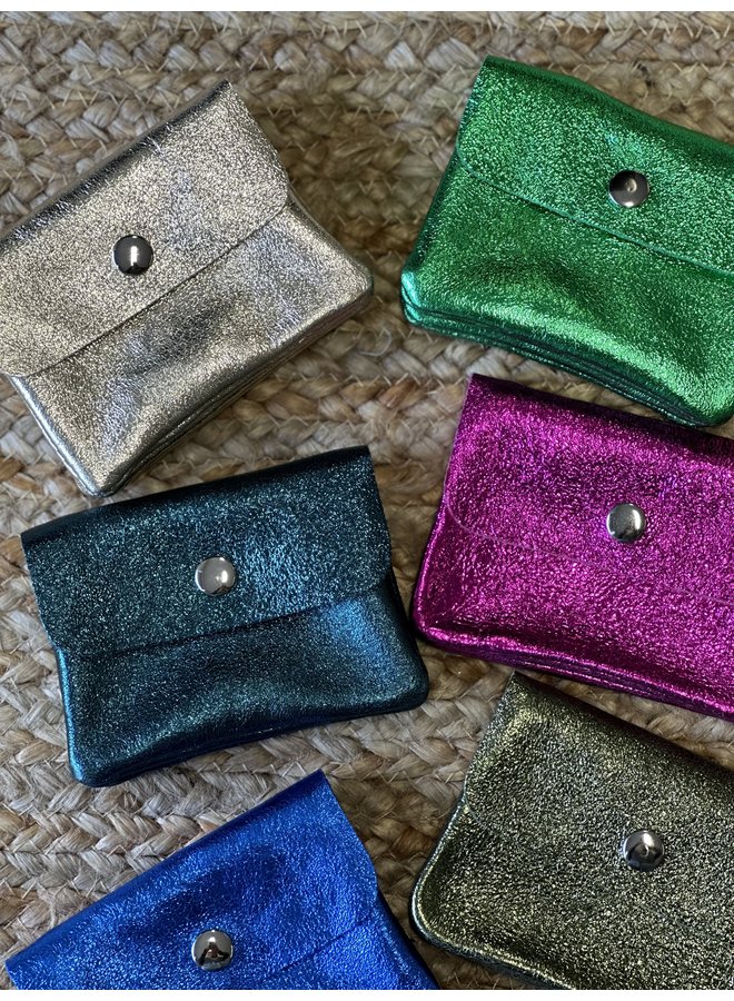 Metallic Leather Coin Purse