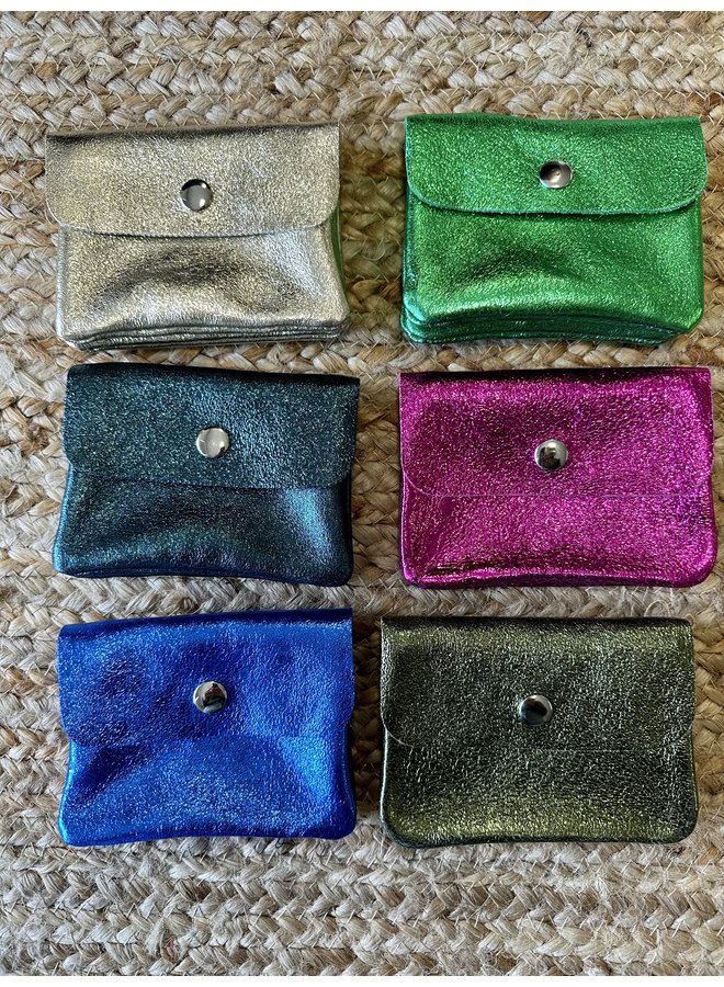 Metallic Leather Coin Purse