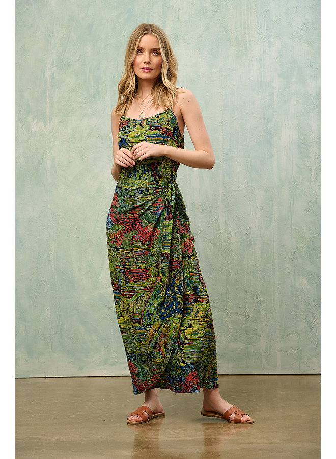 Jaba Sarah Maxi Sarong Dress in Shallows