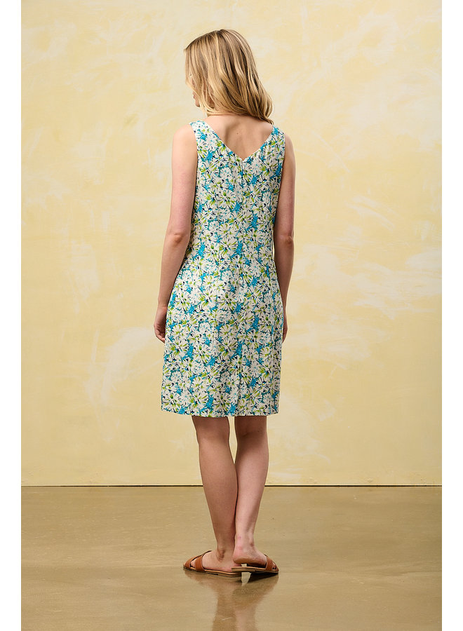 Jaba Debbie Dress in Retro Bloom Blue