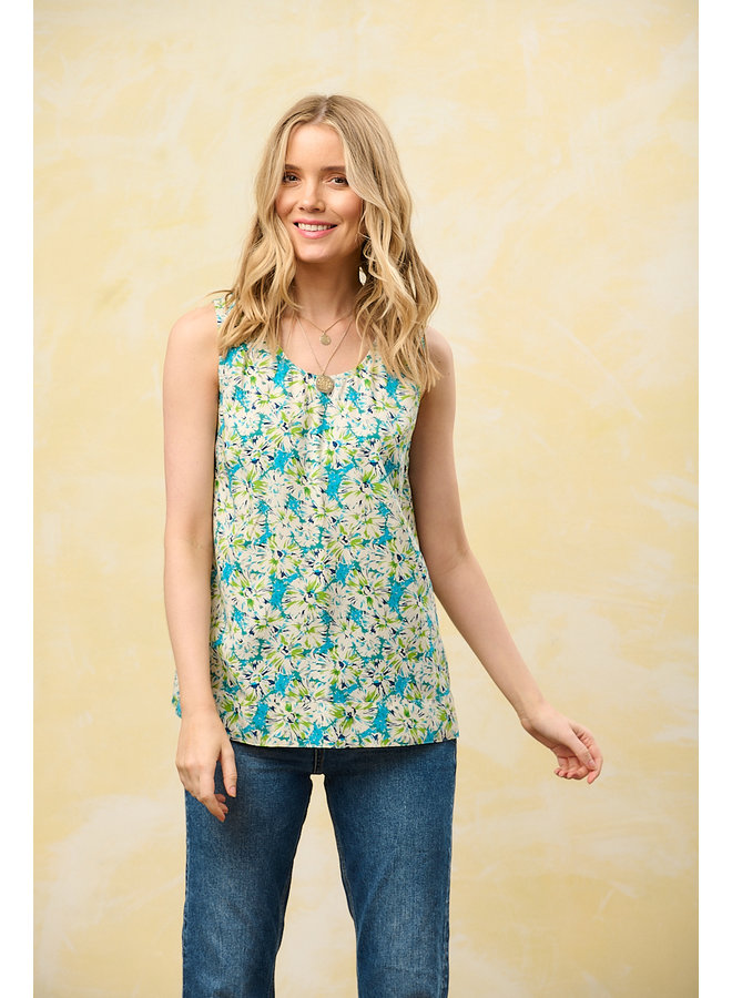 Jaba Katie Top in Retro Bloom Blue