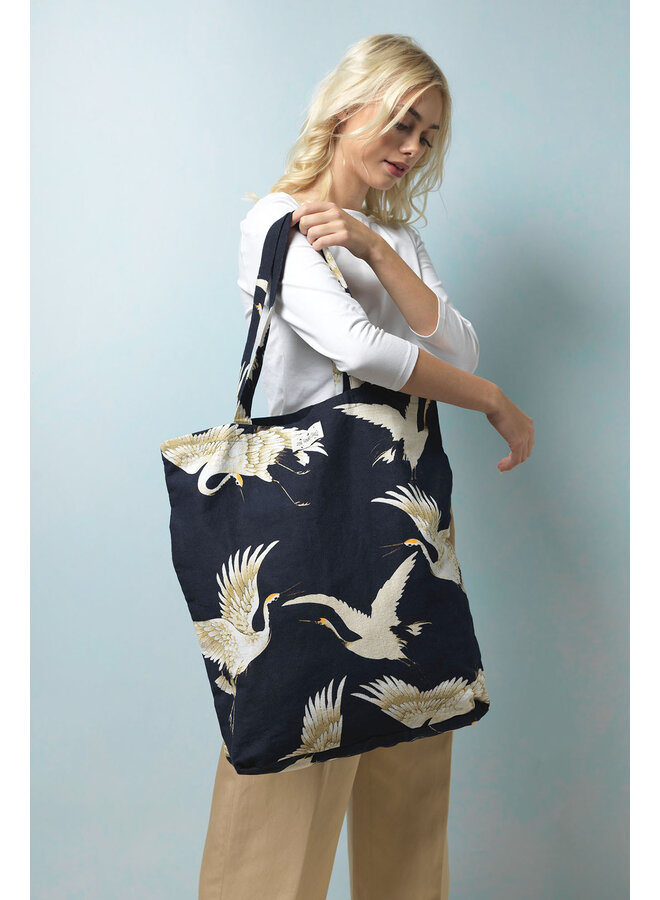 One Hundred Stars Canvas Bag - Stork Black