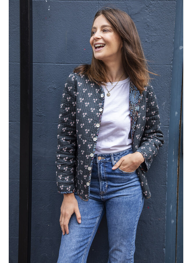 Jaba Reversible Jacket in Dark Palm