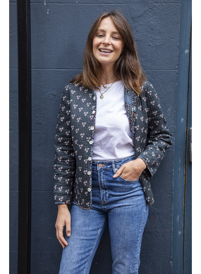 Jaba Reversible Jacket in Dark Palm