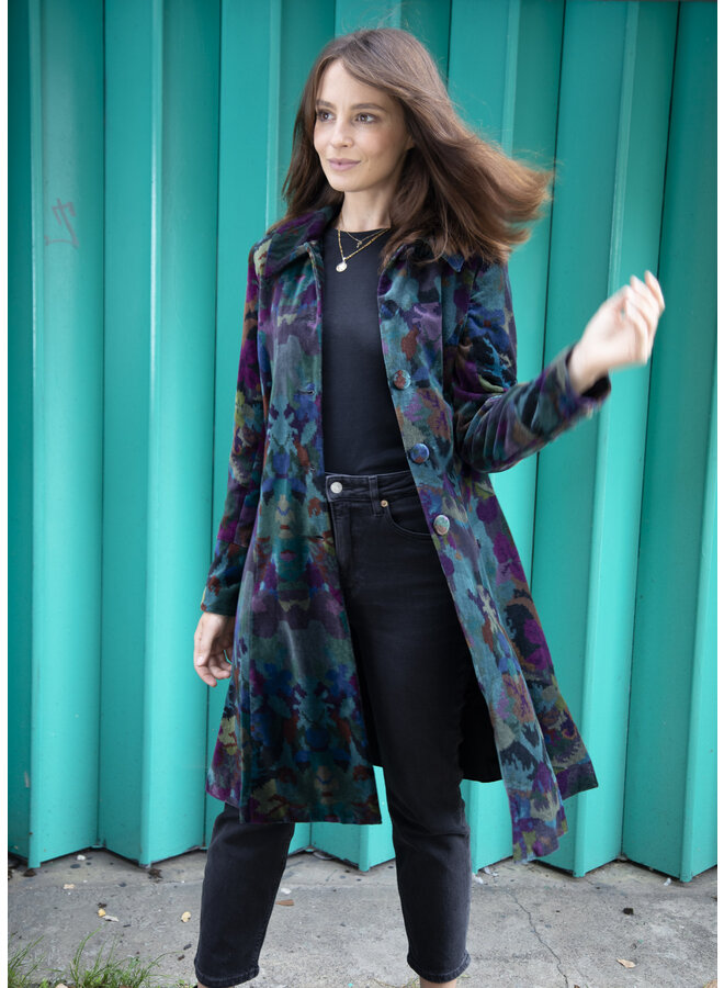 Jaba Velvet Coat in Kaleido