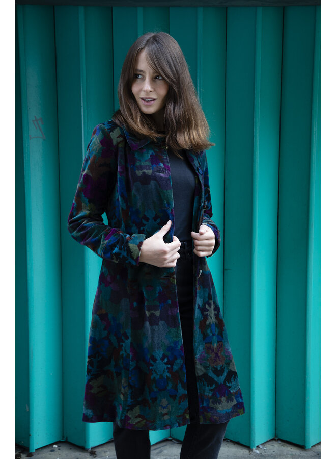 Jaba Velvet Coat in Kaleido