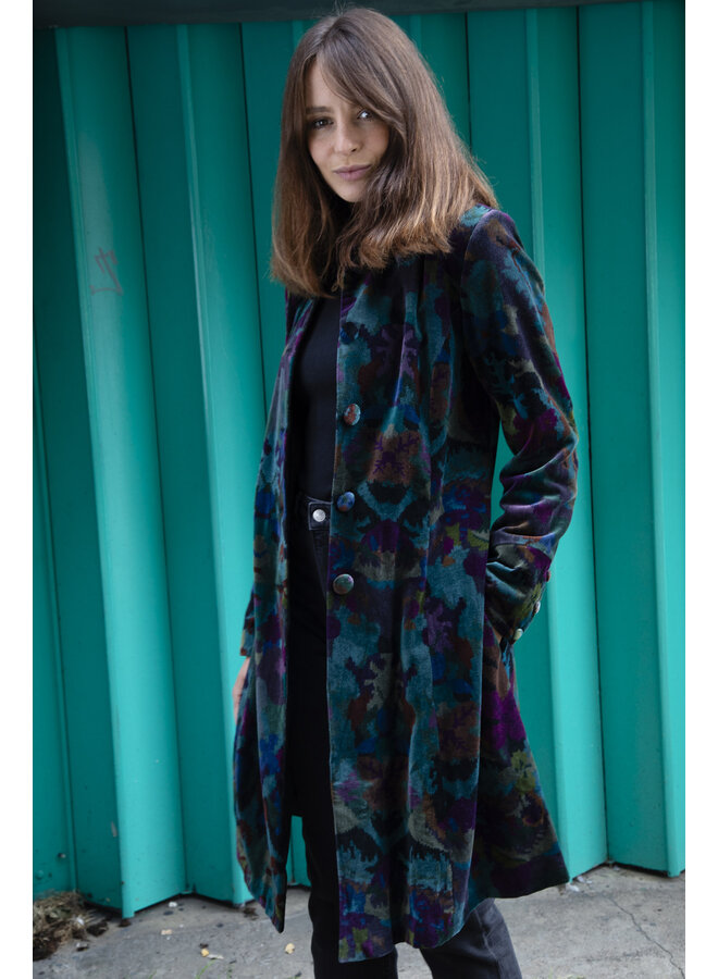 Jaba Velvet Coat in Kaleido