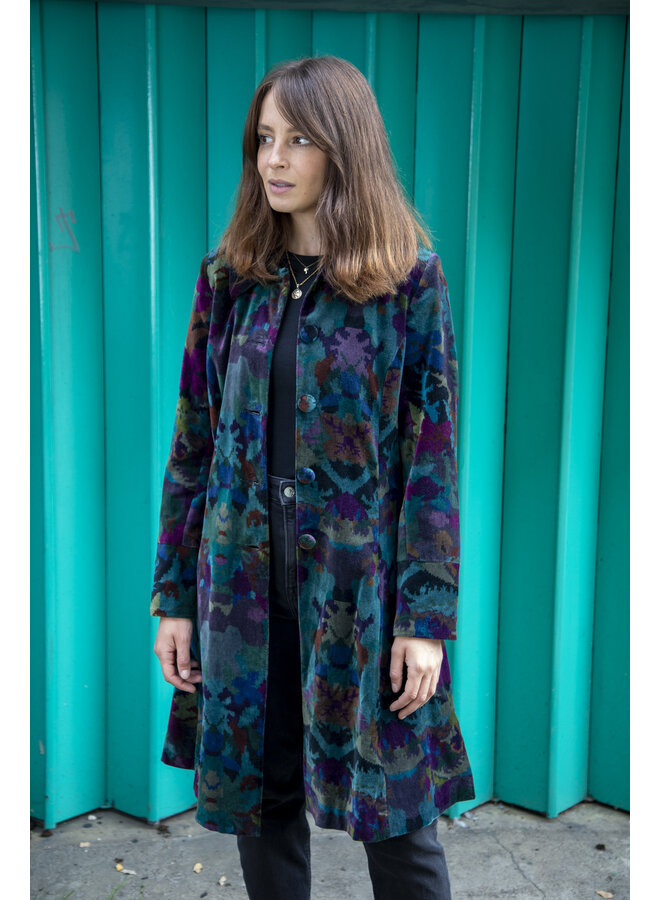 Jaba Velvet Coat in Kaleido