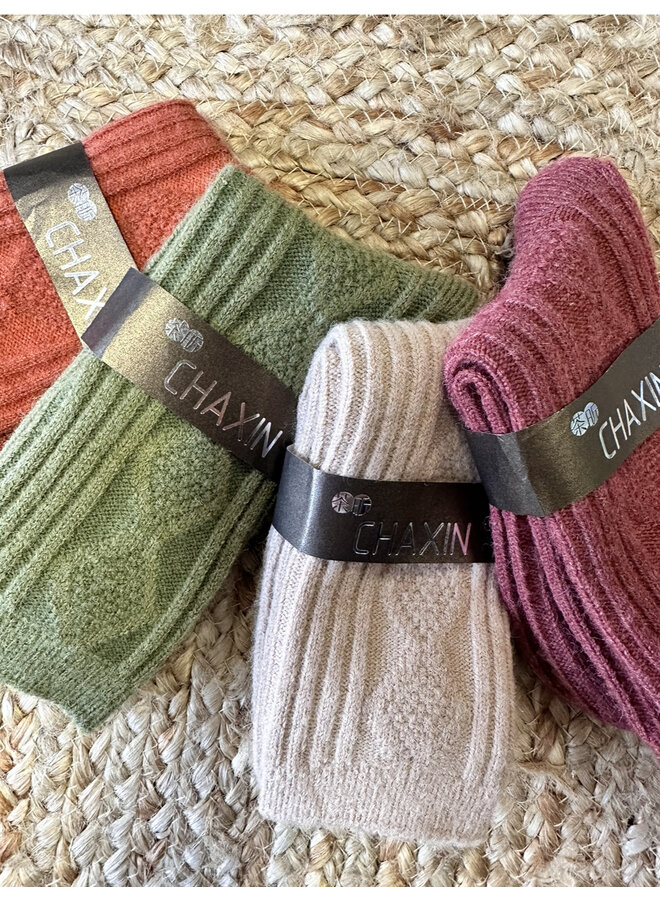 Merino Wool CableKnit Socks