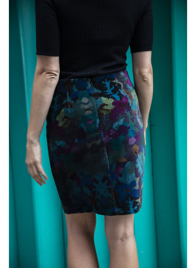 Jaba Velvet Skirt in Kaleido