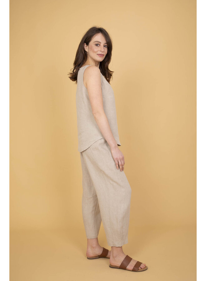 Jaba Lola Linen Top in Natural