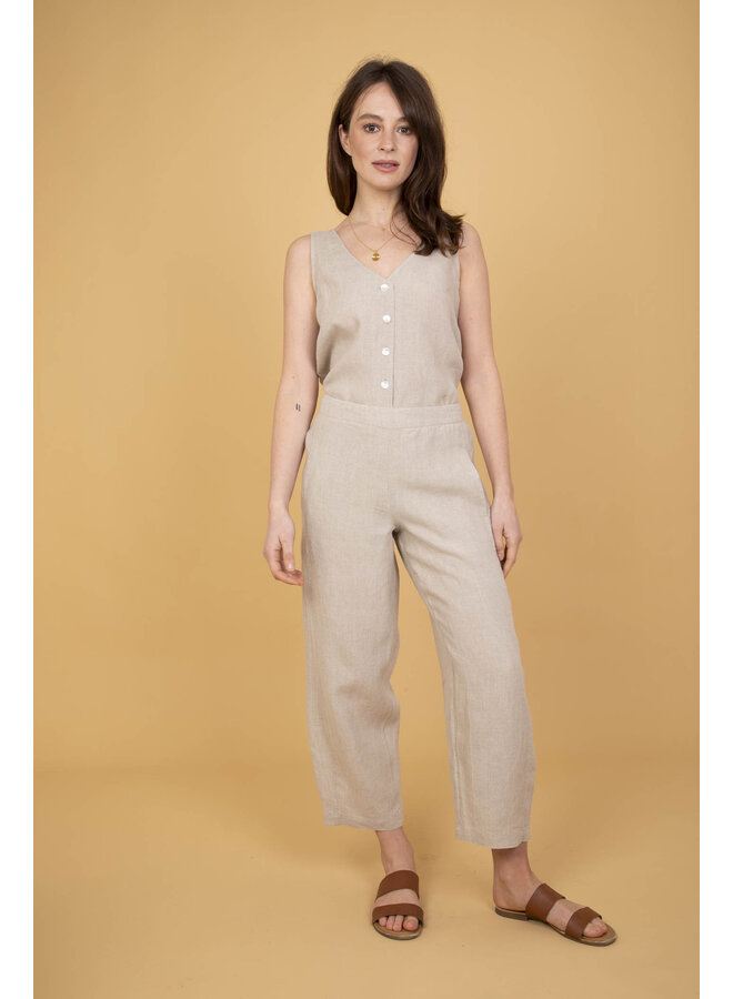 Jaba Lola Linen Top in Natural