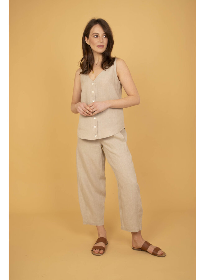 Imer Linen Trousers in Natural