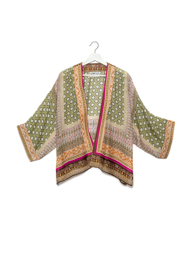 One Hundred Stars Kimono - Moorish Green