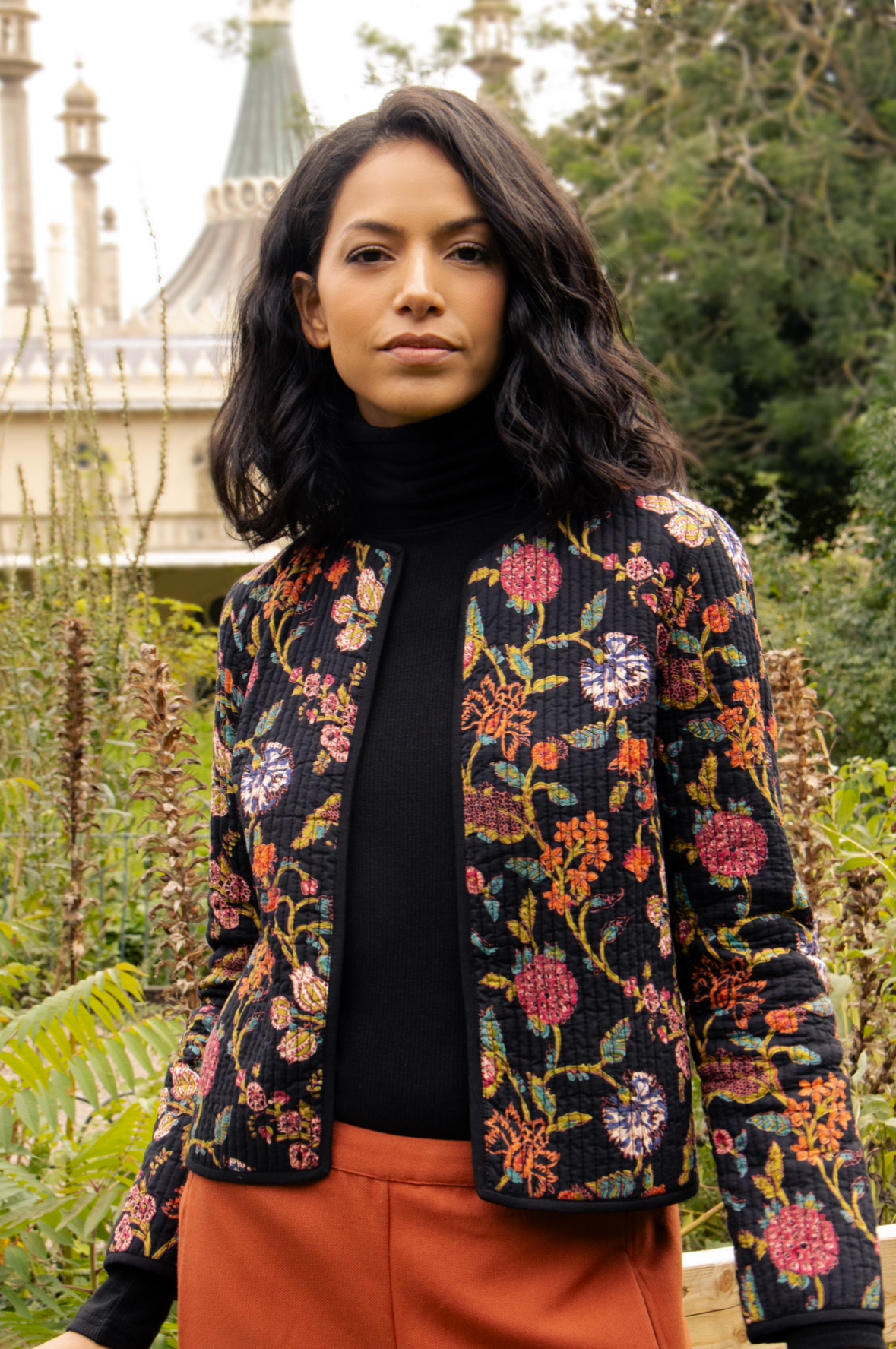 Acka.】flower jacquard jacket