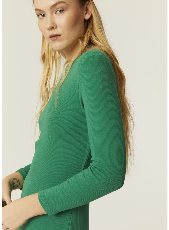 Pepa Loves Ribbed Dress in Green