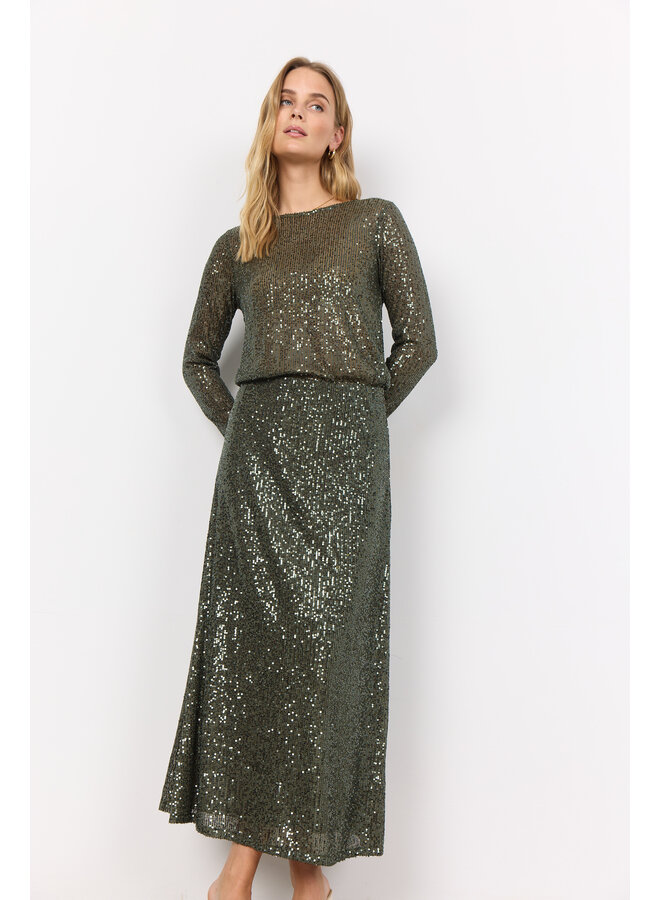 Soya Concept Nanett Skirt in Dark Green